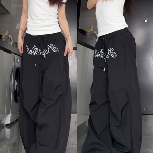 Women's Loose Wide-Leg Casual Pants - Hip-Hop Retro Jazz Dance Trousers for Y2K Style