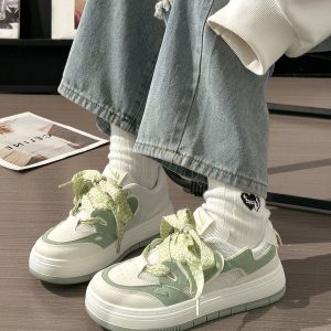 Women's Mesh Breathable Thick-Soled Board Shoes - 2025 Summer Trendy Versatile White Sneakers for Casual Style