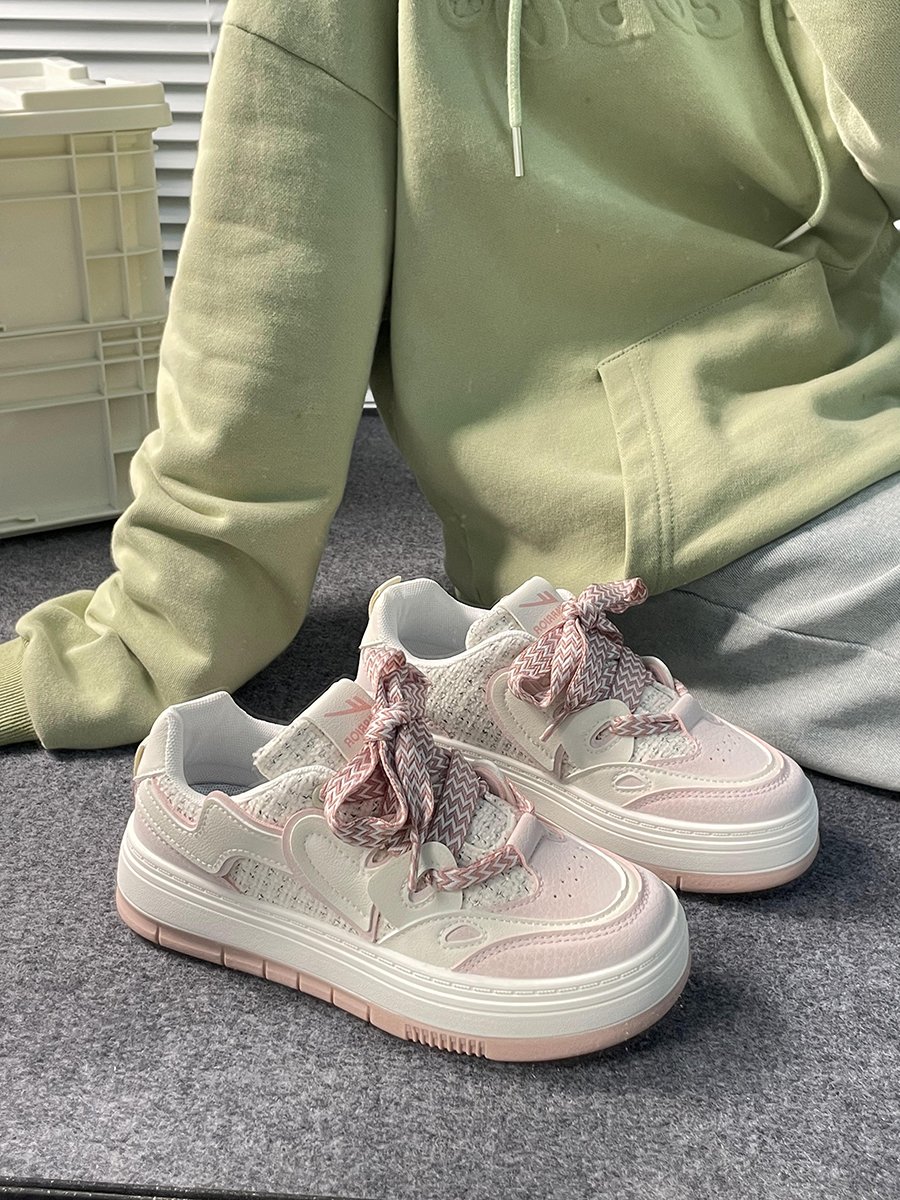 Women's Mesh Breathable Thick-Soled Board Shoes - 2025 Summer Trendy Versatile White Sneakers for Casual Style Women's Mesh Breathable Thick-Soled Board Shoes - 2025 Summer Trendy Versatile White Sneakers for Casual Style