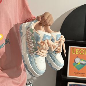 Women's Mesh Dopamine Board Shoes with Ice Cream Sole - Breathable Soft Bottom Sports Shoes for Summer Fun