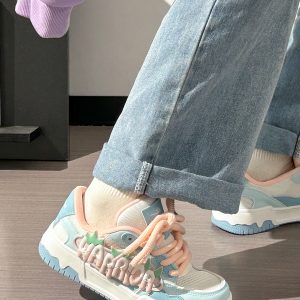 Women's Mesh Dopamine Board Shoes with Ice Cream Sole - Breathable Soft Bottom Sports Shoes for Summer Fun