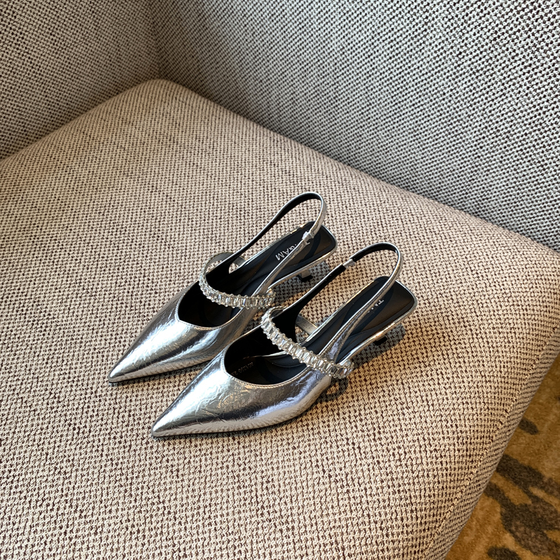 Women's Mid-Heel Open-Toe Sandals - 2025 Summer One-Strap Backless Design for Skirts - Trendy Fashion Footwear