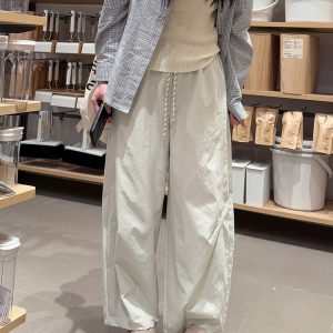 Women's Plus Size 3/4 Balloon Pants - Slimming Loose Wide Leg Casual Trousers in Japanese Style for Short Individuals