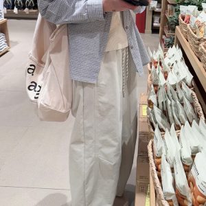 Women's Plus Size 3/4 Balloon Pants - Slimming Loose Wide Leg Casual Trousers in Japanese Style for Short Individuals