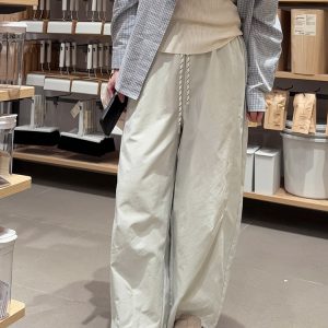 Women's Plus Size 3/4 Balloon Pants - Slimming Loose Wide Leg Casual Trousers in Japanese Style for Short Individuals