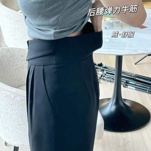 Women's Plus Size High-Waisted Wide-Leg Casual Long Pants - Stylish Versatile Design for Early Autumn Fashion