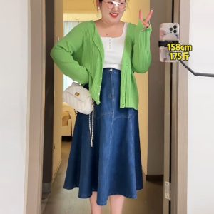 Women's Plus Size Slimming Loose Knitted Cardigan - Spring Ice Silk Solid Color Top for Sun Protection, Unique French Style