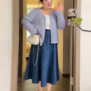 Women's Plus Size Slimming Loose Knitted Cardigan - Spring Ice Silk Solid Color Top for Sun Protection, Unique French Style