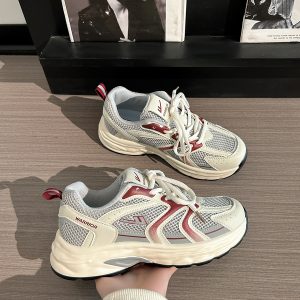Women's Retro Chunky Dad Shoes - 2025 Summer Mesh Breathable Casual Sports Footwear with Soft Sole