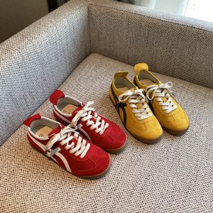 Women's Retro Lace-Up Sneakers in Cloud Yellow - 2025 Casual Sports Shoes for Versatile Style, Y2K Inspired Fashion