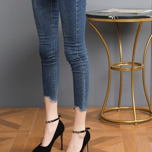 Women's Rhinestone One-Strap Stiletto Heels - 10CM Platform Pointed Toe Flats, Trendy 2025 Style