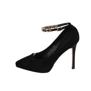 Women's Rhinestone One-Strap Stiletto Heels - 10CM Platform Pointed Toe Flats, Trendy 2025 Style