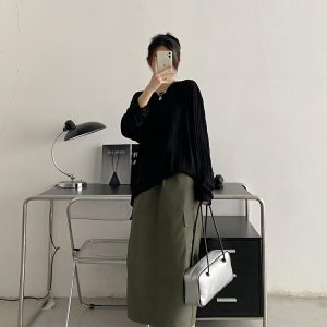 Women's Sheer Long Sleeve Sun Protection T-Shirt - Loose Fit Transparent Cover-Up with Grapefruit Print for Airy Comfort