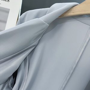 Women’s Slim Fit Blue Blazer Jacket with Seven-Point Sleeves - Trendy Spring/Summer Commuter Style 2025