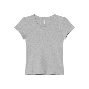 Women's Slim Solid Color U-Neck Short Sleeve T-Shirt - Flattering Basic Top for Summer 2025, Casual Chic Style