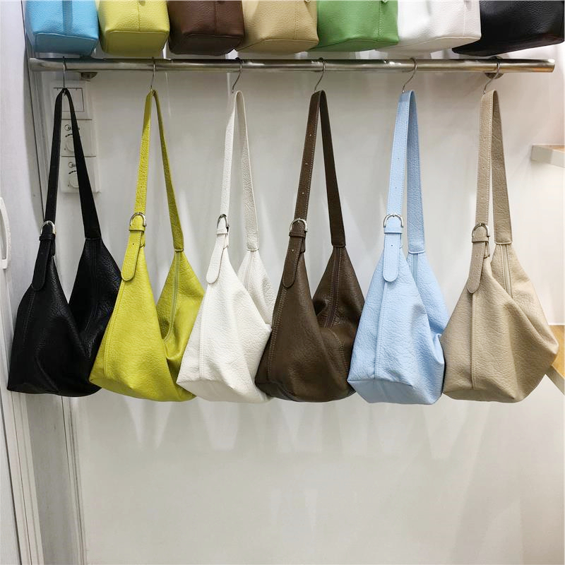 Women's Soft Leather Feel Dumpling Tote Bag - Casual Commuter Shoulder Crossbody for Summer 2025 Style
