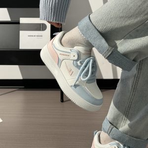 Women's Soft Leather Little White Sneakers - Breathable Candy Color Sports Shoes for Spring/Summer 2025 - Trendy and Comfortable Fashion Footwear