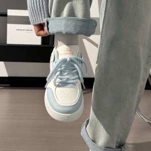 Women's Soft Leather Little White Sneakers - Breathable Candy Color Sports Shoes for Spring/Summer 2025 - Trendy and Comfortable Fashion Footwear