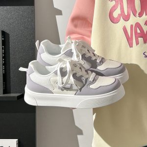 Women's Soft Leather Little White Sneakers - Breathable Candy Color Sports Shoes for Spring/Summer 2025 - Trendy and Comfortable Fashion Footwear