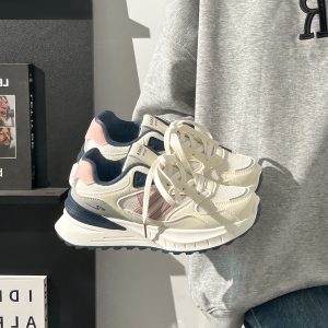 Women's Soft-Soled Mesh Sneakers - Breathable Little White Shoes, Versatile Summer 2025 Style, Trendy Dad Sneakers for Women