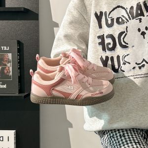 Women's Soft-Soled White Sneakers - Trendy Mesh Breathable Board Shoes for Summer 2025, Korean Style, Ins Fashion