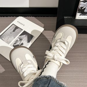 Women's Soft-Soled White Sneakers - Trendy Mesh Breathable Board Shoes for Summer 2025, Korean Style, Ins Fashion