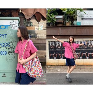 Women's Solid Color Striped Shirt with Folded Corner Pocket, Loose Cuban Collar, Summer 2025 Casual Style