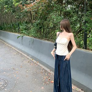 Women's Summer Loose High-Waisted Wide-Leg Jeans - Lightweight Casual Style for Effortless Y2K Fashion