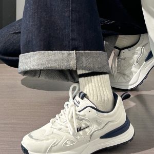 Women's Summer Mesh Breathable Casual Sports Shoes, Versatile Soft-Soled White Dad Sneakers, Korean Style for Students