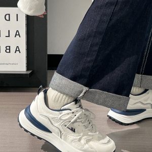 Women's Summer Mesh Breathable Casual Sports Shoes, Versatile Soft-Soled White Dad Sneakers, Korean Style for Students