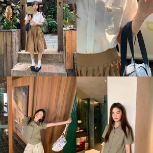 Women's Summer Short-Sleeve Shirt with Small Embroidery, Loose Fit, Slimming Design, High-End Casual Style