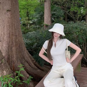 Women's Summer Short Sleeve Sun Protection Top and Bodycon Skirt Two-Piece Set - Stylish Y2K Fashion for Warm Weather