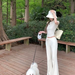 Women's Summer Short Sleeve Sun Protection Top and Bodycon Skirt Two-Piece Set - Stylish Y2K Fashion for Warm Weather