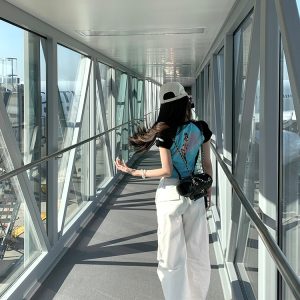 Women's Summer Vintage White Loose Wide-Leg Cargo Pants - Casual 90s American Style Streetwear