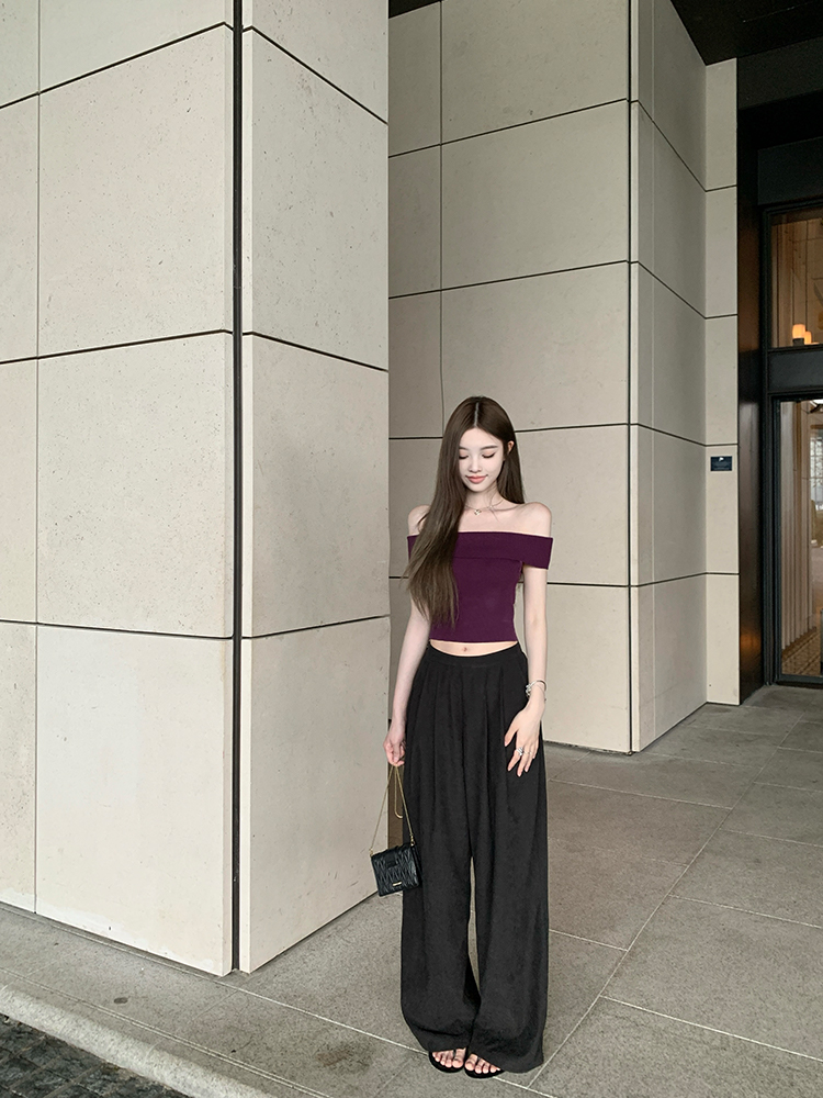 Women's Summer Wide-Leg Pants - Casual Mid-Waist Loose Fit in Thin Fabric for Easy Relaxed Style Women's Summer Wide-Leg Pants - Casual Mid-Waist Loose Fit in Thin Fabric for Easy Relaxed Style