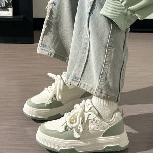 Women's Thick-Soled Big Head Shoes - Breathable White Board Shoes for Summer 2025 - Trendy Casual Footwear