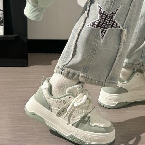 Women's Thick-Soled Big Head Shoes - Breathable White Board Shoes for Summer 2025 - Trendy Casual Footwear