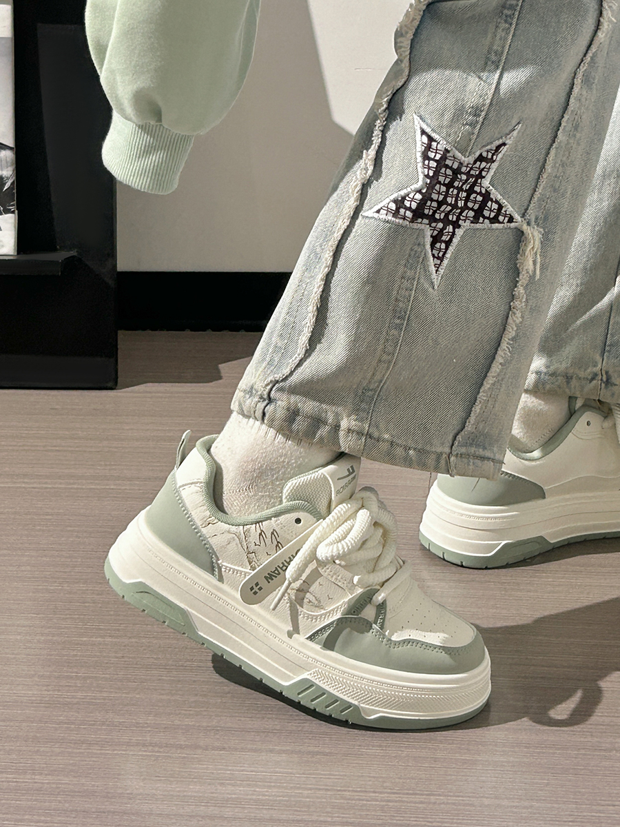 Women's Thick-Soled Big Head Shoes - Breathable White Board Shoes for Summer 2025 - Trendy Casual Footwear Women's Thick-Soled Big Head Shoes - Breathable White Board Shoes for Summer 2025 - Trendy Casual Footwear