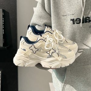 Women's Trendy Breathable Summer Sports Shoes - Thick-Soled Mesh Dad Sneakers, Soft Sole, Ins Style, Perfect for Casual Wear