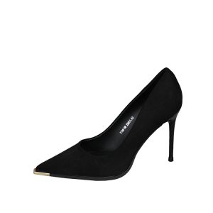 Women's Trendy Suede High Heels, Versatile Pointed Stiletto Shoes, Korean Style Spring Fashion for Parties