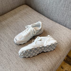 Women's Ultra-Light Breathable White Sneakers 2025 – Summer Mesh Casual Jogging Shoes with Thick Sole for Comfort and Style