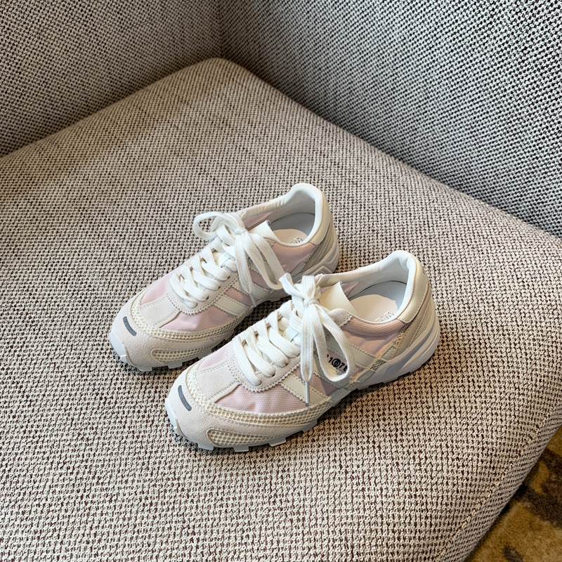 Women's Ultra-Light Breathable White Sneakers 2025 – Summer Mesh Casual Jogging Shoes with Thick Sole for Comfort and Style