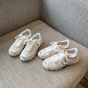 Women's Ultra-Light Breathable White Sneakers 2025 – Summer Mesh Casual Jogging Shoes with Thick Sole for Comfort and Style