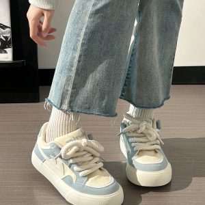 Women’s Versatile Little White Canvas Sneakers - Breathable Soft Sole Summer Shoes - Trendy Casual Footwear for Everyday Style