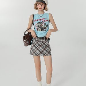 Women's Vintage American Design Small Cami Top - Sweet and Spicy Summer Style