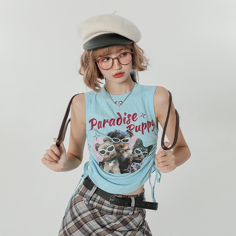 Women's Vintage American Design Small Cami Top - Sweet and Spicy Summer Style