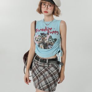 Women's Vintage American Design Small Cami Top - Sweet and Spicy Summer Style