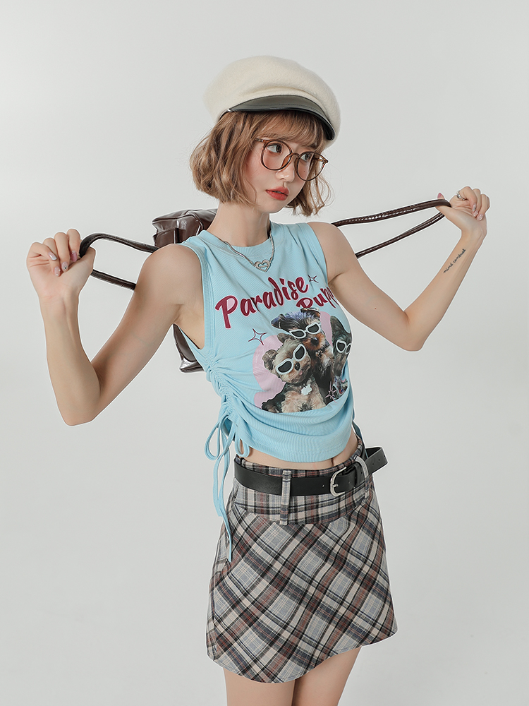 Women's Vintage American Design Small Cami Top - Sweet and Spicy Summer Style Women's Vintage American Design Small Cami Top - Sweet and Spicy Summer Style