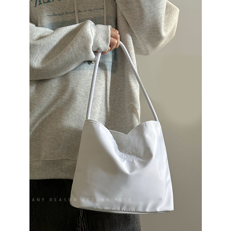 Women's Waterproof Nylon Underarm Shoulder Bag - 2025 Fashion Embroidered Canvas, Versatile Casual Style Women's Waterproof Nylon Underarm Shoulder Bag - 2025 Fashion Embroidered Canvas, Versatile Casual Style