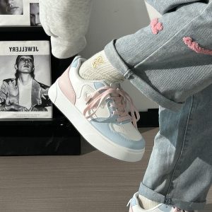 Women's White Canvas Sneakers - Lightweight, Breathable Mesh Summer Shoes, Korean Style Versatile Trendy Sports Footwear for Students